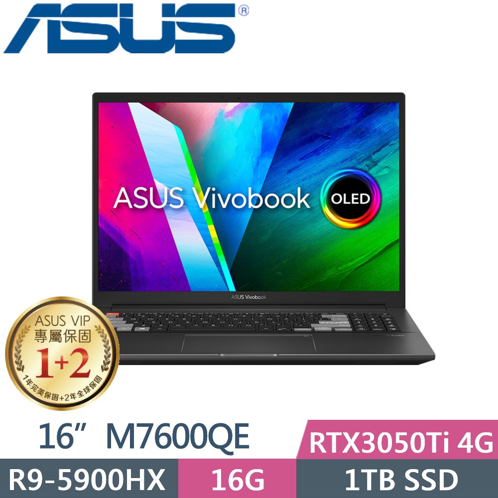 華碩 M7600QE-0068K5900HX(零度黑)