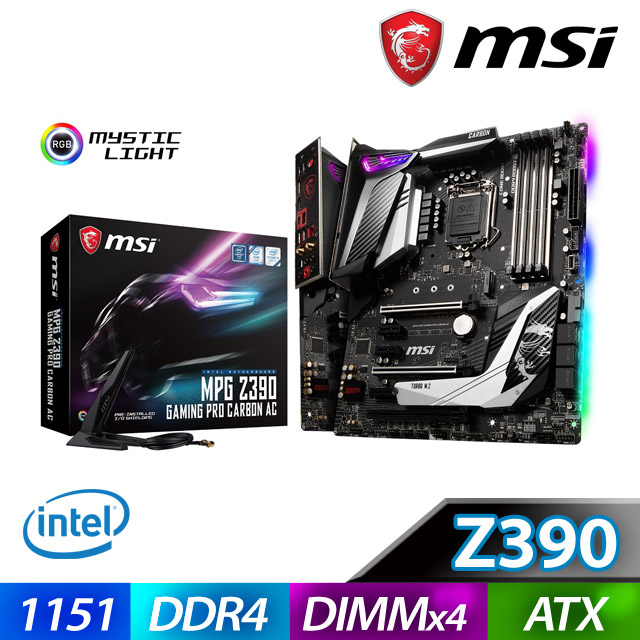 微星 MPG Z390 GAMING PRO CARBON AC