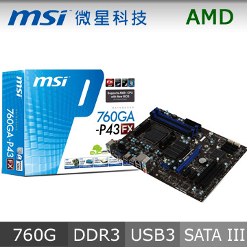 微星 760G-P43 FX