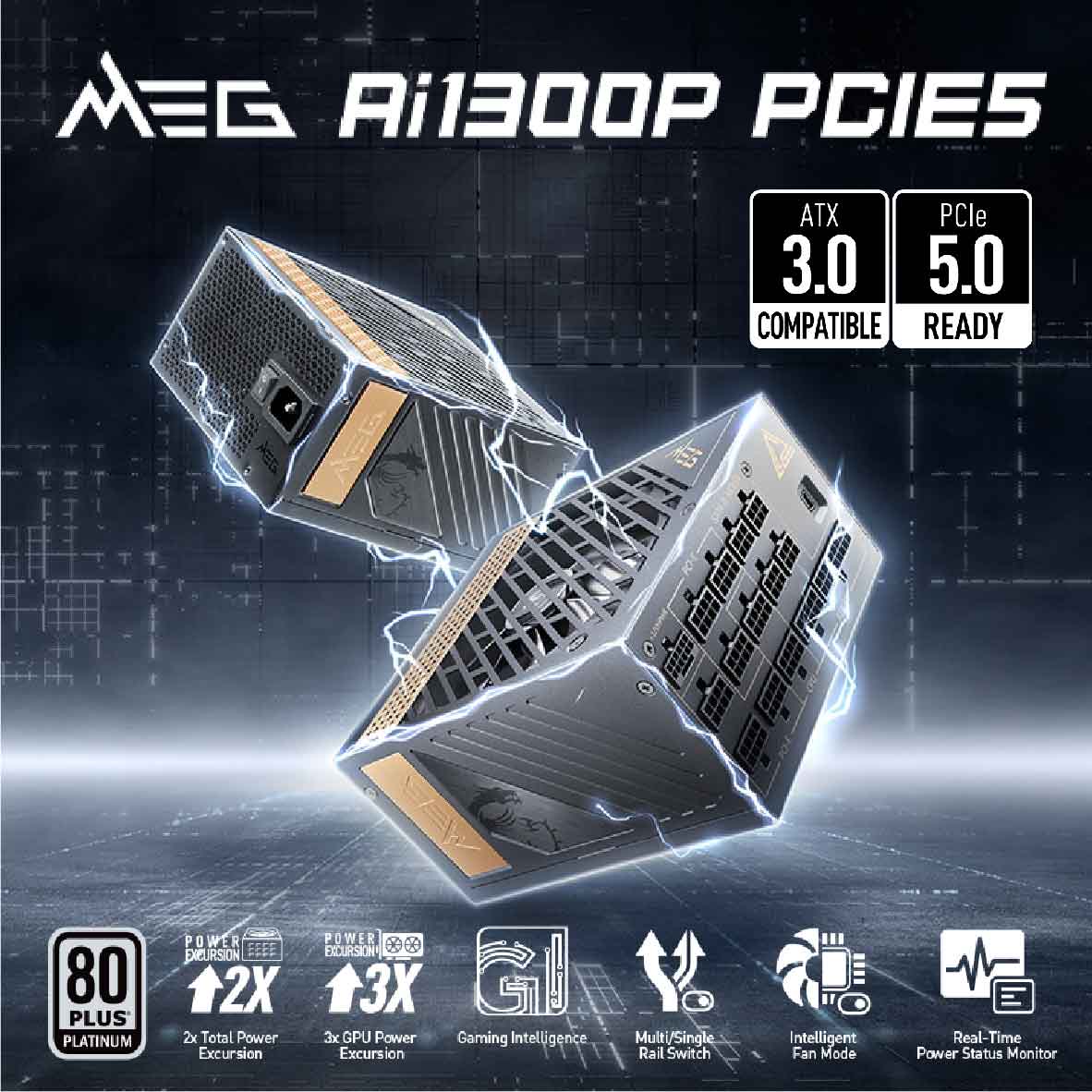 微星 MEG Ai1300P PCIE5 1300W
