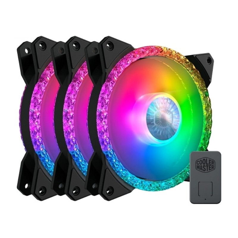 酷碼 MasterFan MF120 Prismatic 晶彩扇 三顆裝+控制器