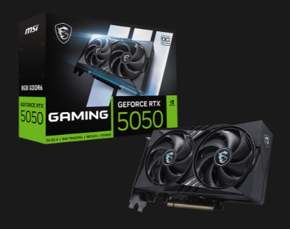 微星 RTX5050 8G GAMING OC(2647MHz/21cm/雙風扇