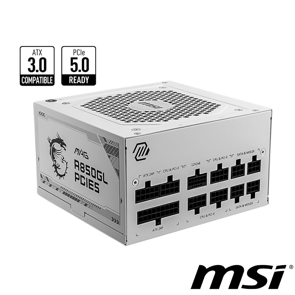 微星 MAG A850GL PCIE5 WHITE