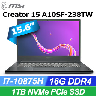 MSI Creator 15 A10SF[238TW]i7-10875H/16G