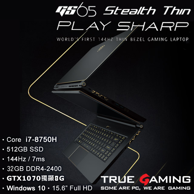 GS65 8RF【024TW】(i7-8750H/32G/512G/NV1070