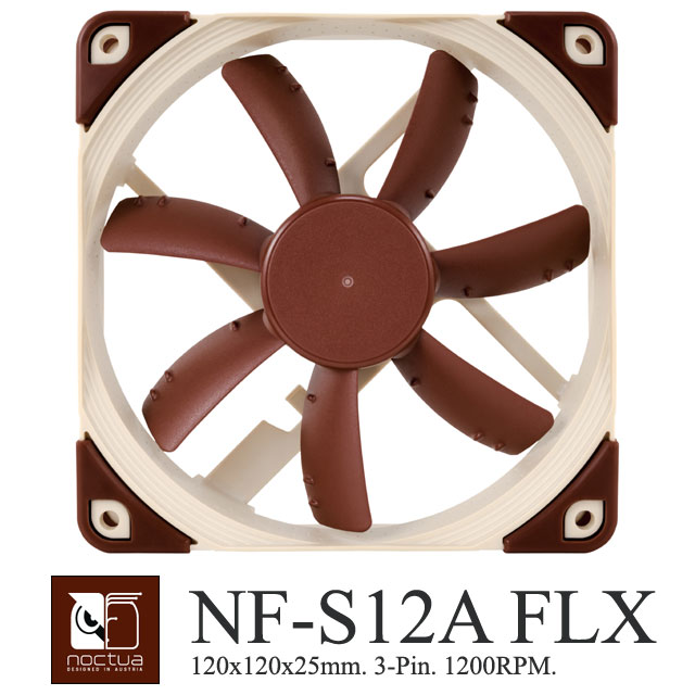 貓頭鷹 Noctua NF-S12A FLX 12cm/SSO2 磁穩軸承