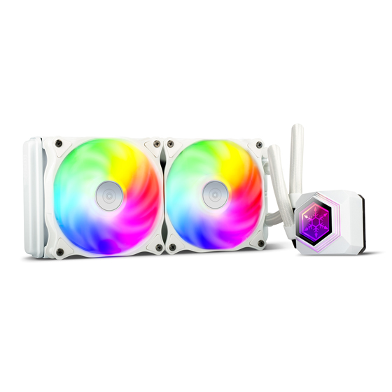 銀欣 PF240W ARGB 白 水冷散熱器