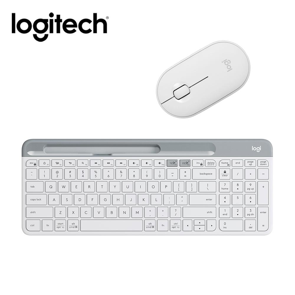 羅技 K580超薄跨平台無線藍牙鍵盤羅技 M350 無線光學滑鼠
