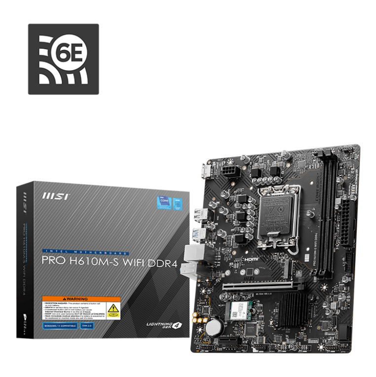 微星 PRO H610M-S WIFI DDR4