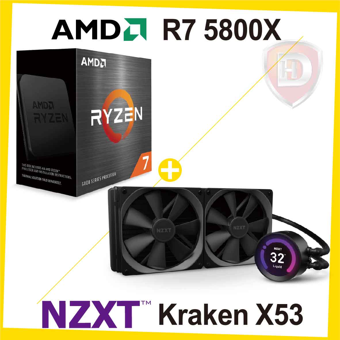 AMD R7 5800XNZXT Kraken X53 24cm