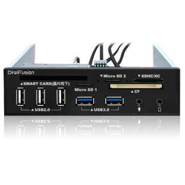 伽利略【內接讀卡機】RHU03 多介面/雙Micro SD/USB2.0*3