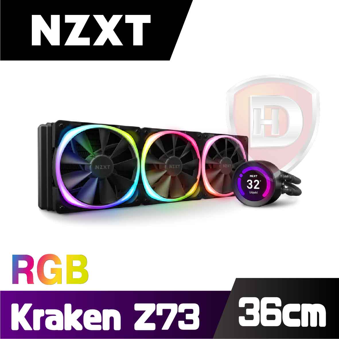 NZXT Kraken Z73 RGB 黑 36cm水冷排