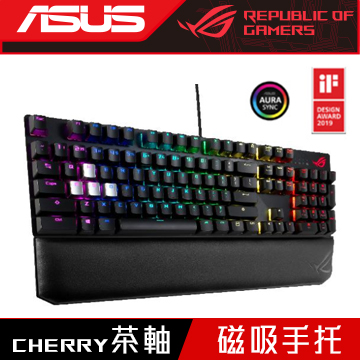 華碩 ROG STRIX SCOPE DX RGB機械式電競鍵盤(茶軸)
