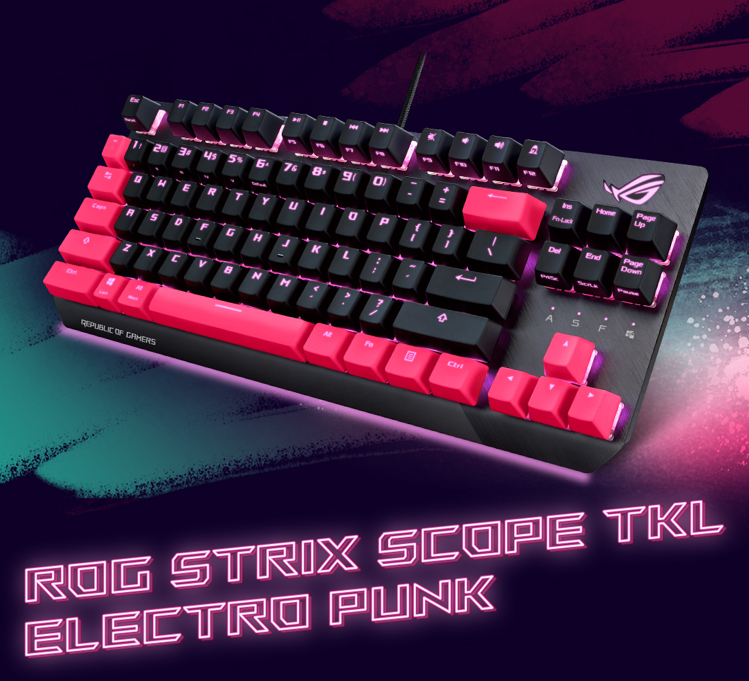 華碩 Rog Strix Scope Tkl Electro Punk (青軸)