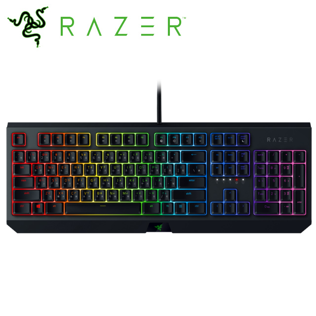Razer Blackwidow 黑寡婦幻彩版機械式鍵盤/綠軸(青軸感)