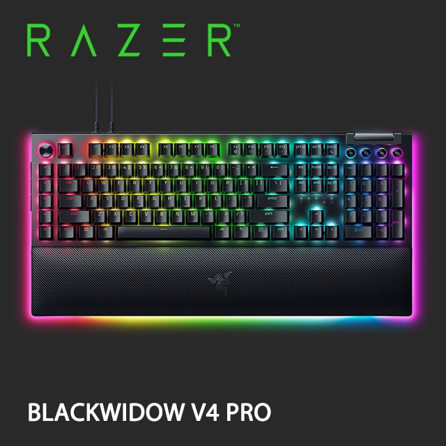 Razer BlackWidow V4 Pro 機械式鍵盤/有線/黃軸