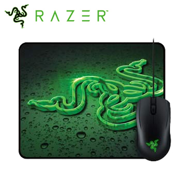 Razer Abyssus 地獄狂蛇2000光學滑鼠加重裝甲蟲鼠墊(控制)組