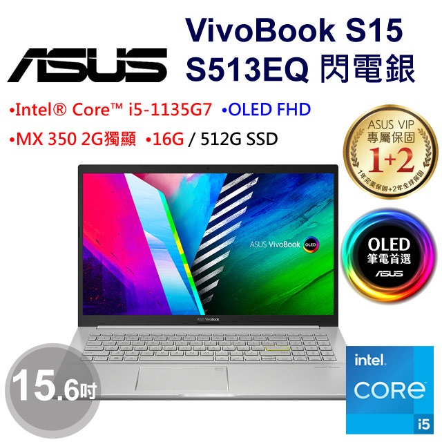 華碩 S513EQ-0262S1135G7(閃電銀)