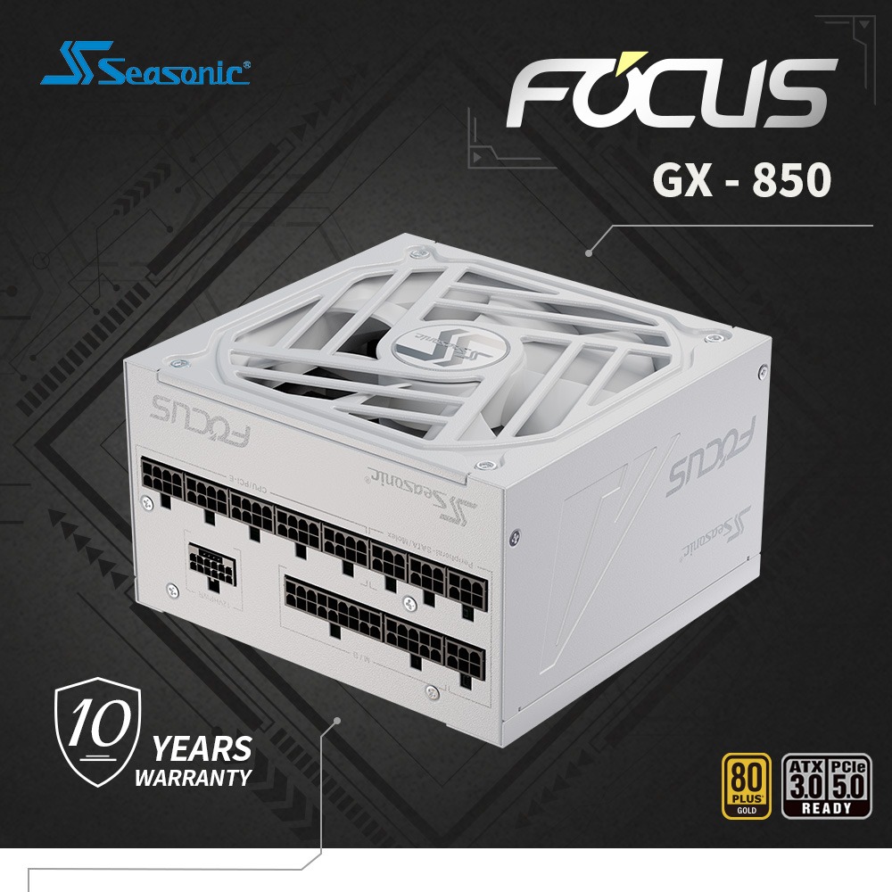 海韻 FOCUS GX-850 ATX3.0(850W) 白色版