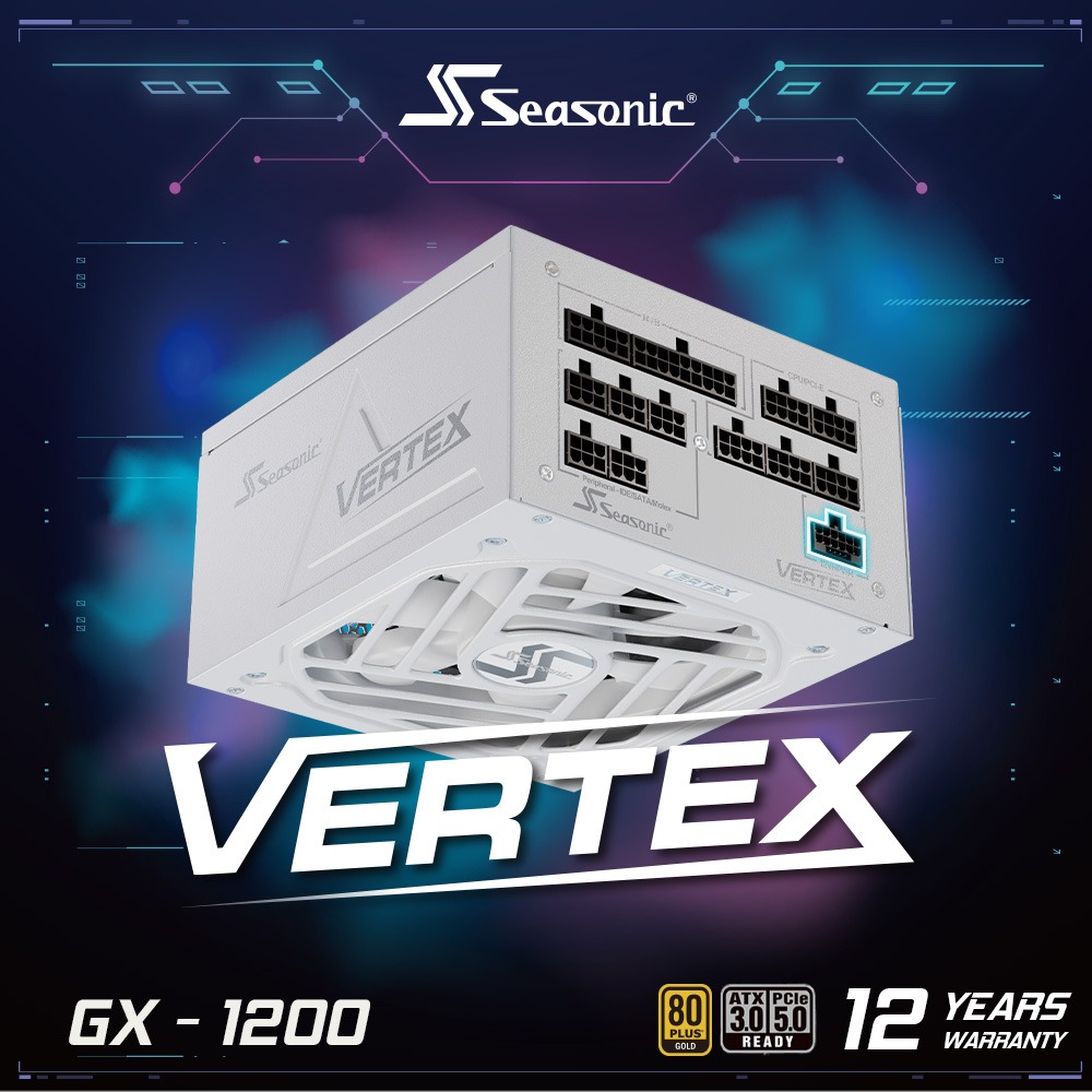 海韻 VERTEX GX-1200(1200W) 白色版