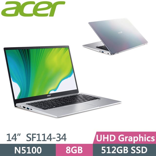 Acer SF114-34-C3V2〈彩虹銀〉