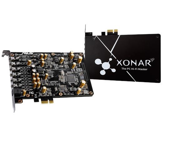 華碩音效卡 Xonar AE PCI-E介面/訊噪比:110db/7.1/光纖/