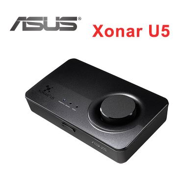 華碩音效卡 Xonar U5 USB介面/訊噪:104db/光纖