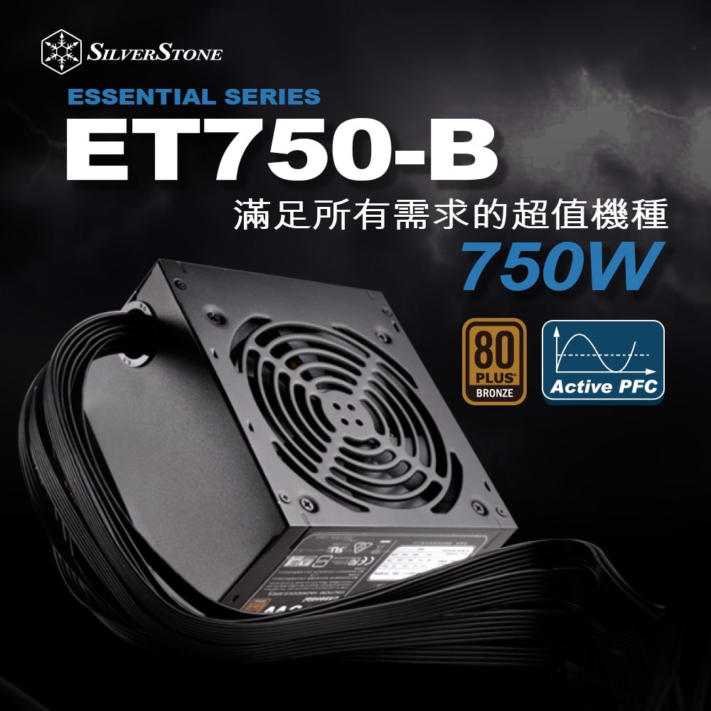 銀欣 750W 雙8/銅牌/直出線/扁平線/5年保(ET750-B)