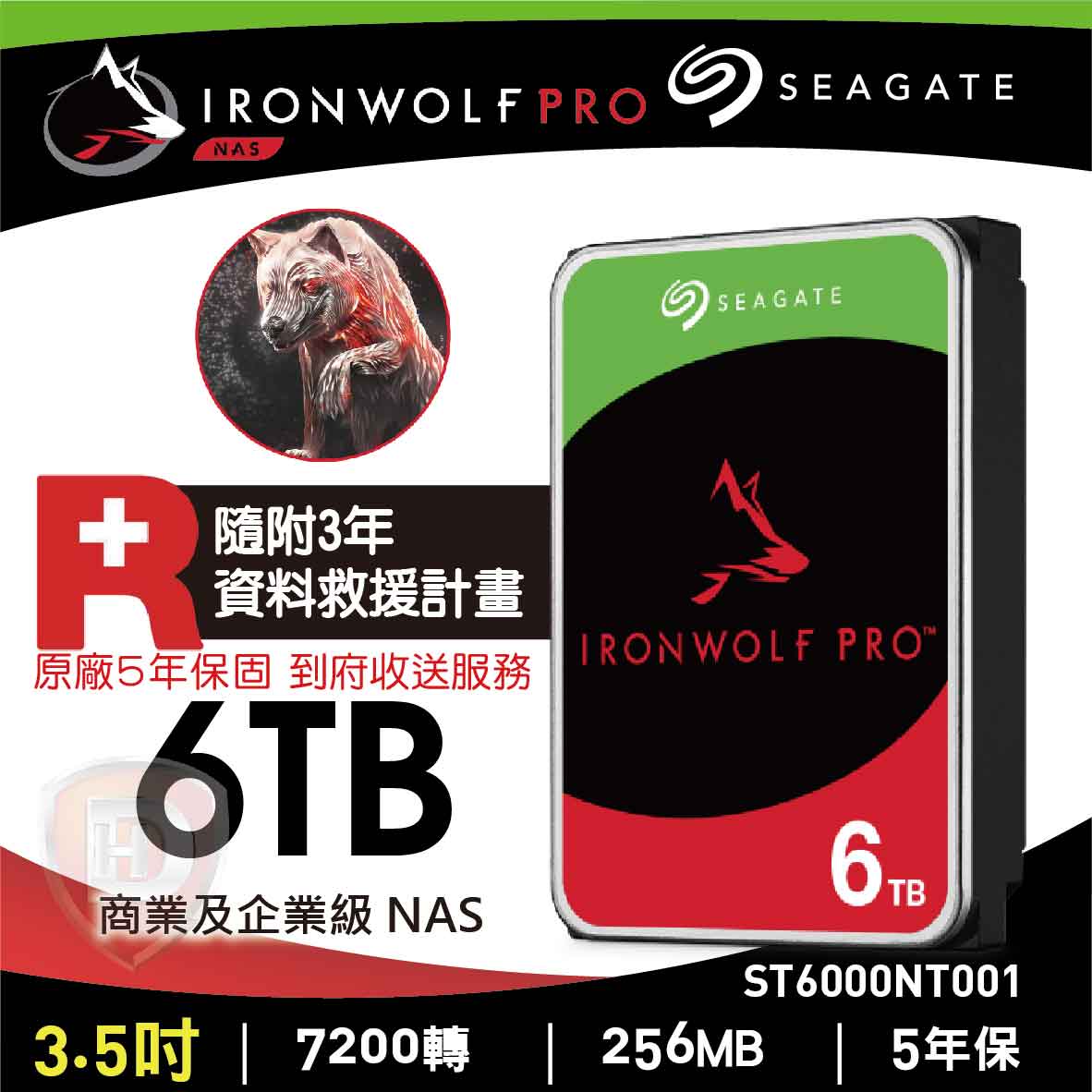Seagate 6TB(ST6000NT001)【那嘶狼 PRO】