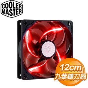 酷碼 12cm 九葉鐮刀扇【紅光】FDB新承軸大風量