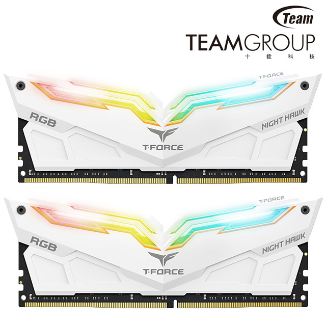 十銓 Night Hawk RGB DDR4-3600 16G(8G*2)(白)