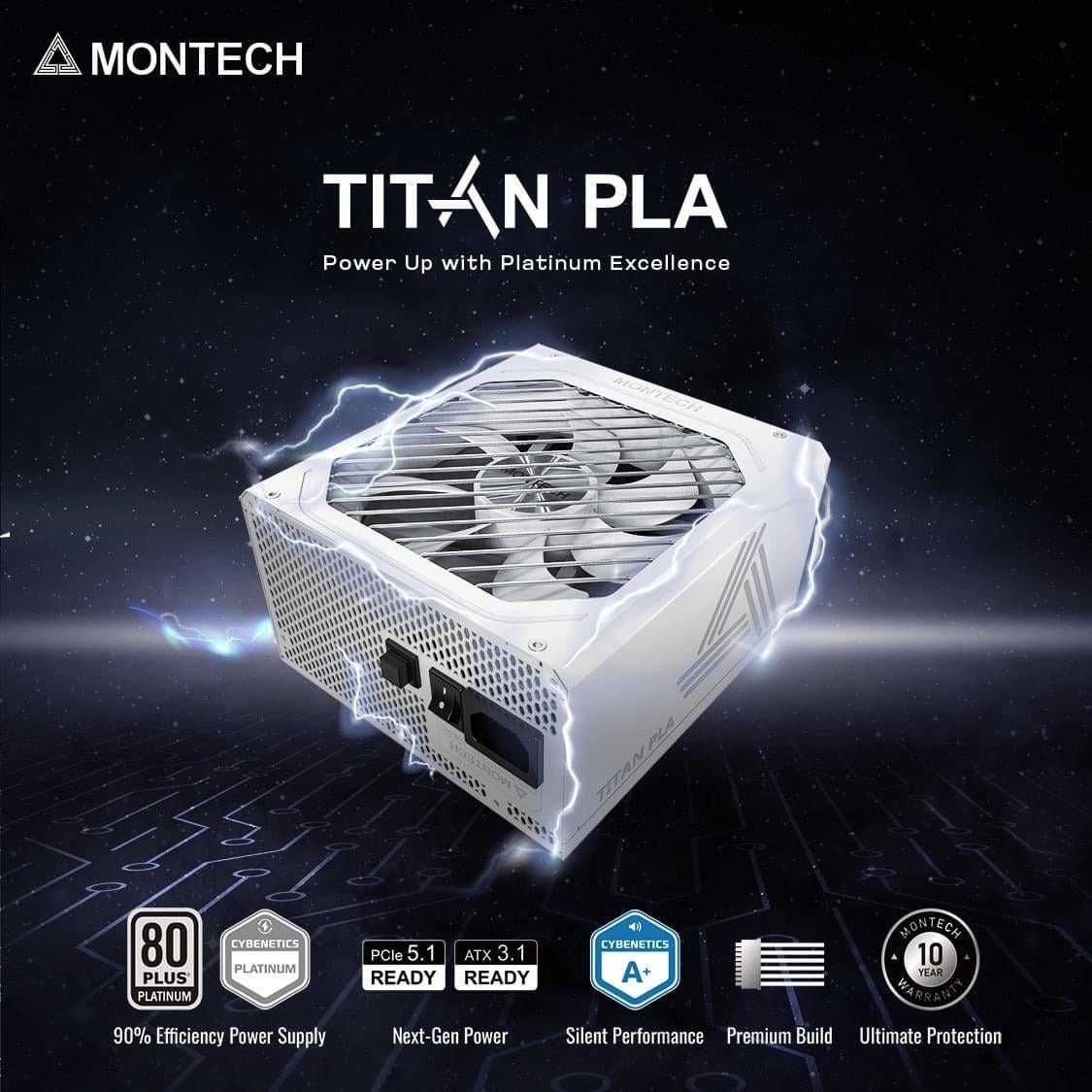 Montech TITAN PLA 1200W 白色