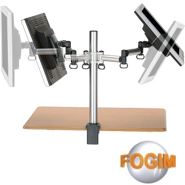 FOGIM TKLA-6032-SM(雙螢幕)(夾桌)(懸臂式)承載20KG