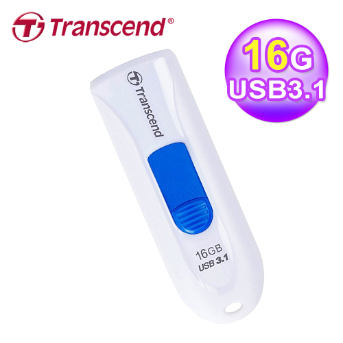 創見 TS16GJF790W 16G推蓋式白色USB3.2 Gen1隨身碟 五年