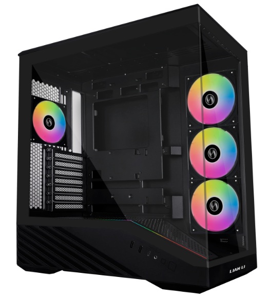 聯力 Vector V100R 黑 顯卡長41.5/U高18/全景玻璃/內建燈條