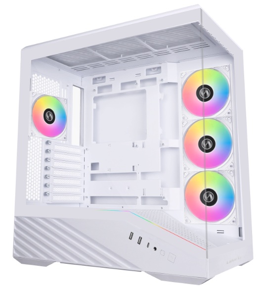 聯力 Vector V100R 白 顯卡長41.5/U高18/全景玻璃/內建燈條