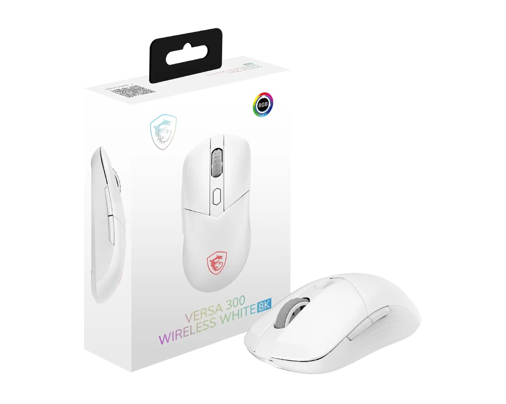 ｛微星 Versa 300 Wireless 8K｝ 三模滑鼠/有線/無線/藍牙