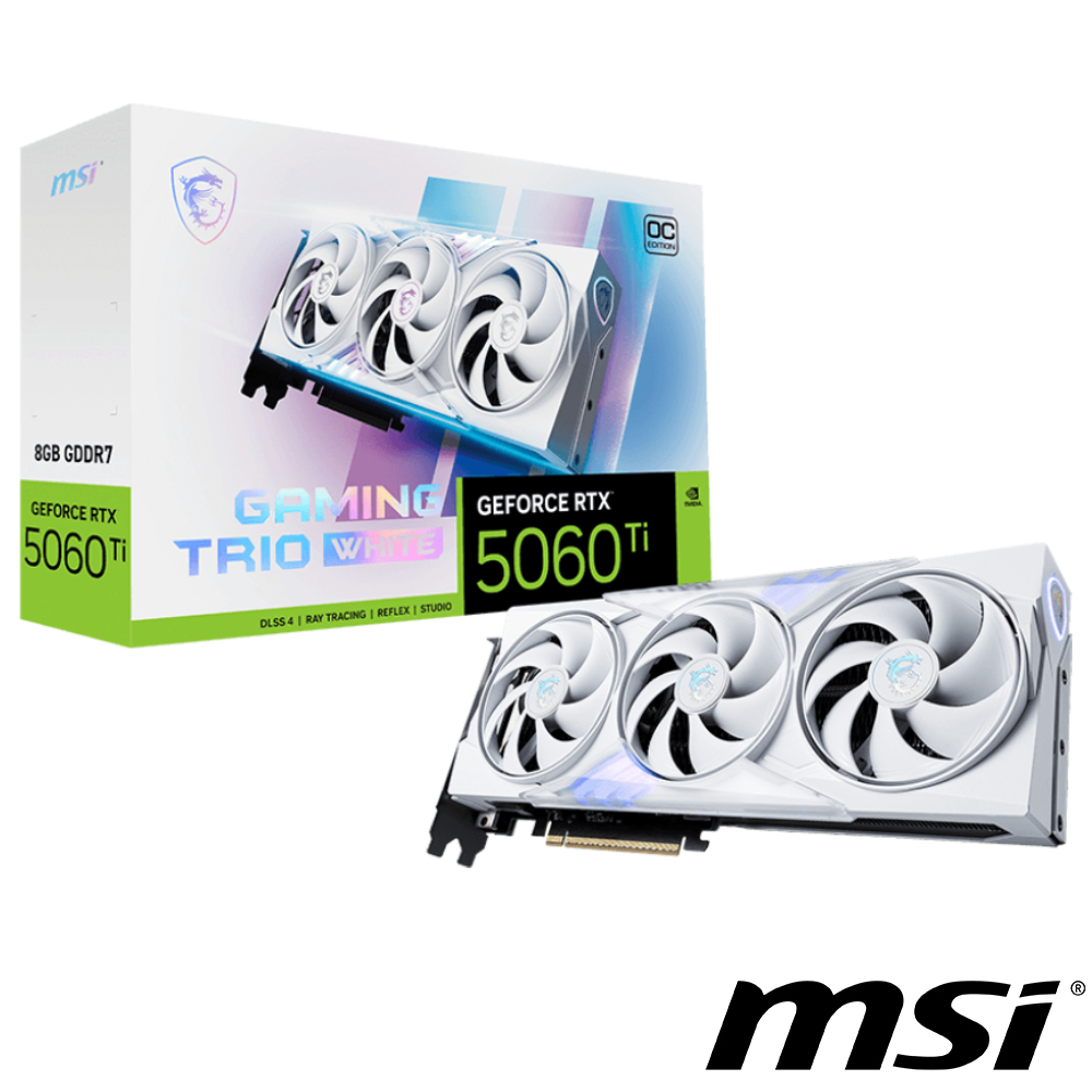 微星 RTX5060Ti 8G GAMING TRIO OC WHITE 白(2