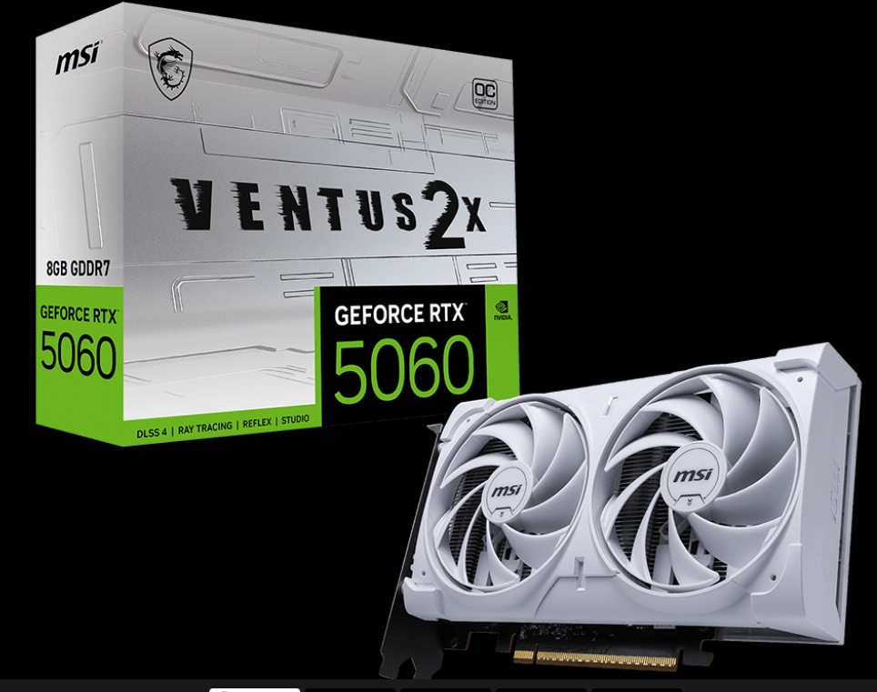 微星 RTX5060 8G VENTUS 2X OC WHITE 純白(2535