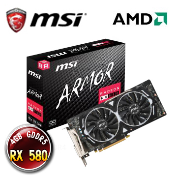 微星 Radeon RX 580 ARMOR 4G OC 顯示卡
