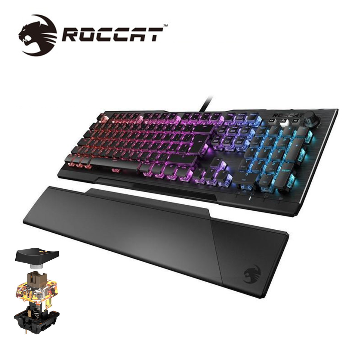 ROCCAT Vulcan 121 AIMO 機械式鍵盤(銀)