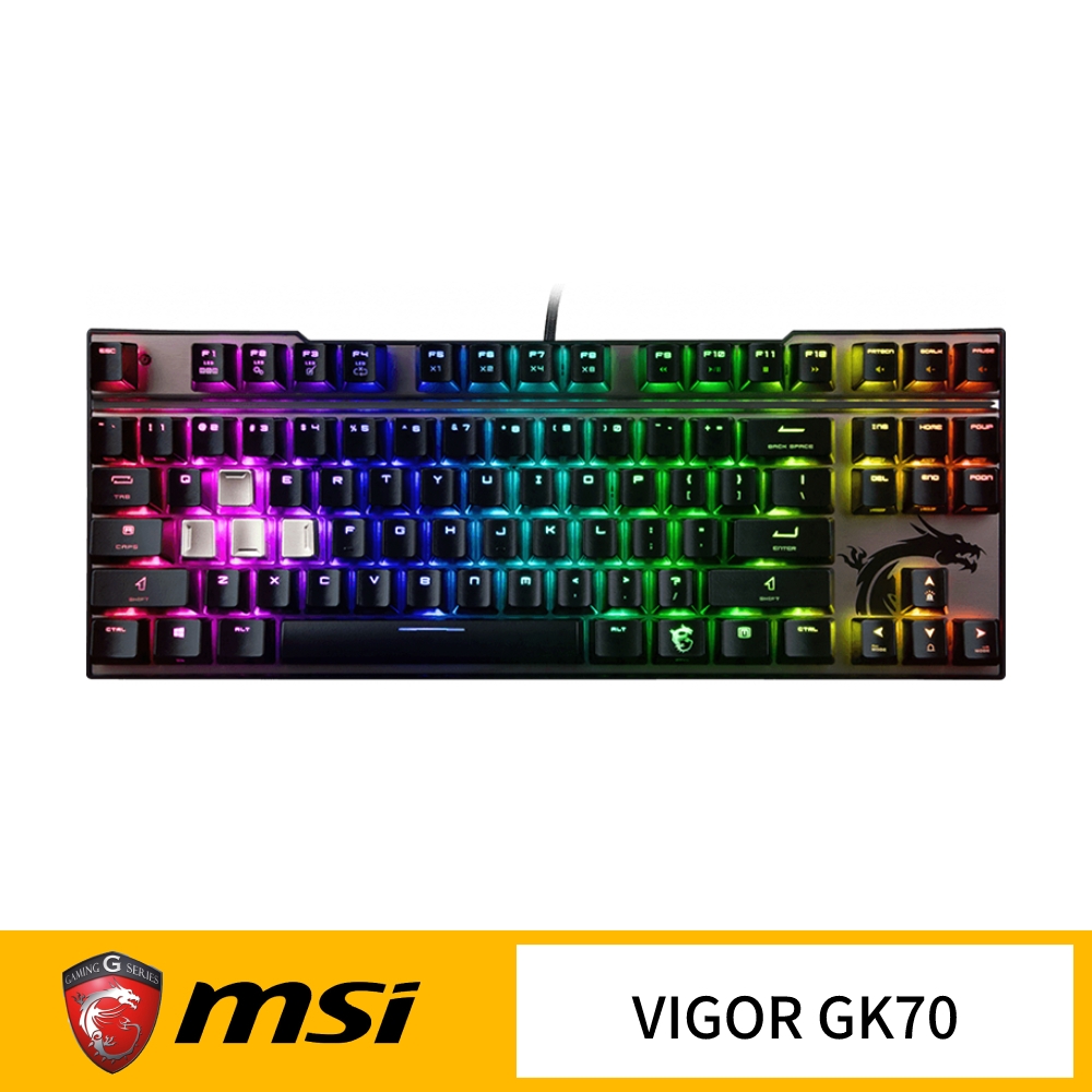 微星 Vigor Gk70 80% RGB 機械式鍵盤