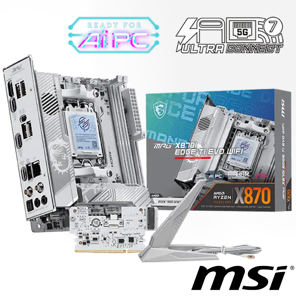 微星 X870I EDGE TI EVO WIFI｝Mini-ITX/5G+Wi