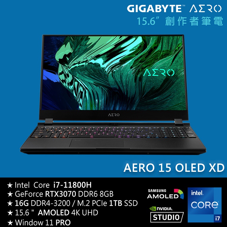 技嘉 AERO 15 OLED XD-73TW624GR(黑)