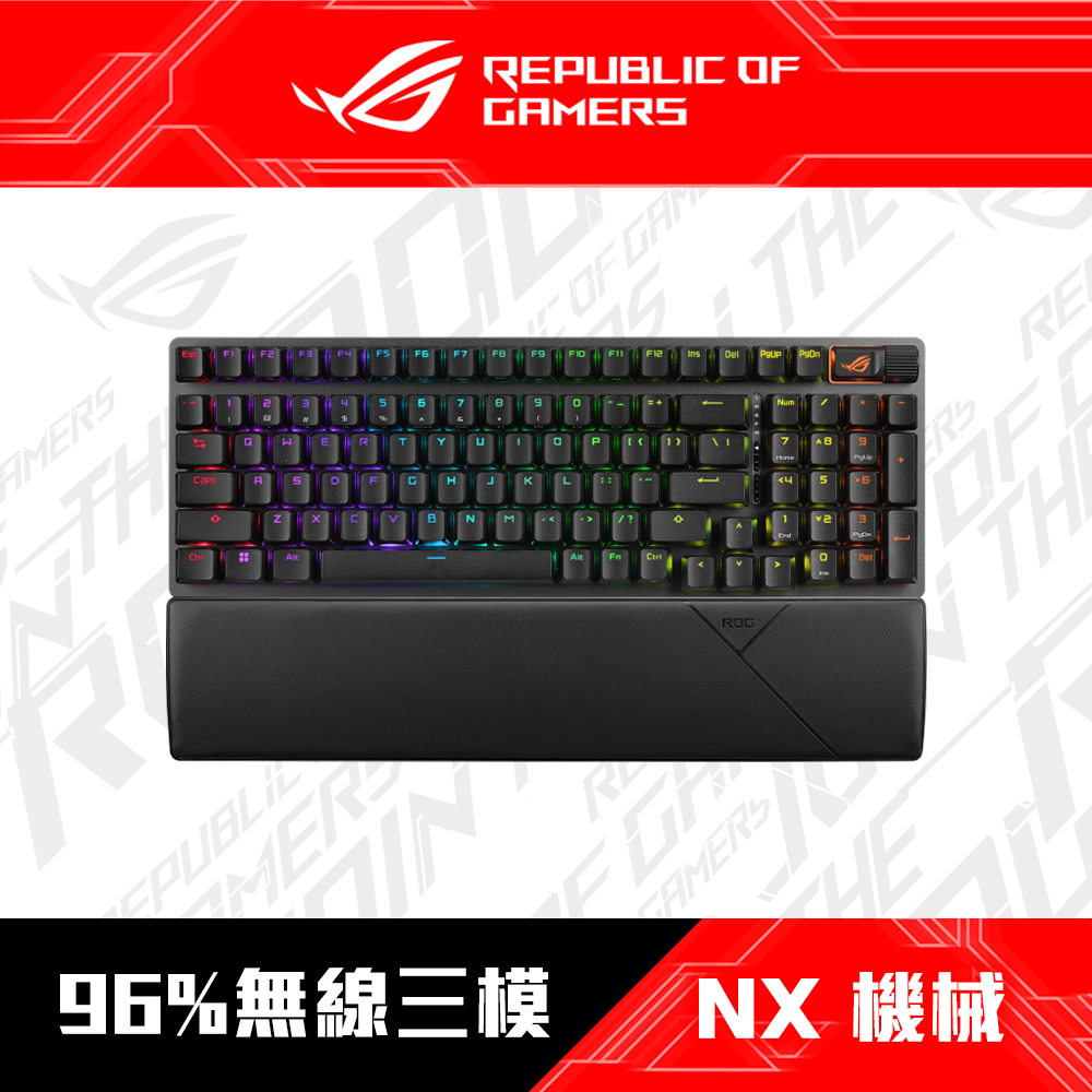 華碩 ROG Strix Scope II 96 三模機械式(黑)有線/2.4G