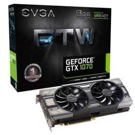 EVGA GTX1070 FTW GAMING ACX 3.0(1797MHz/26.7cm/6276/五年.一年換)