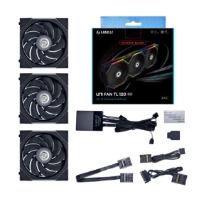 聯力 UNI FAN TL 120 反向扇(黑) 12cm/三顆裝/含TL控制器/無線卡扣拼接/3年保