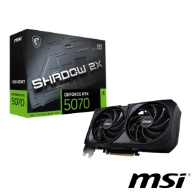 微星 RTX5070 12G SHADOW 2X OC 2557MHz/24cm/雙風扇/註四年