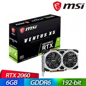 【限組裝】微星 RTX2060 VENTUS XS 6G OC(1710MHz/21.6cm/註四年)