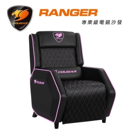 【COUGAR 美洲獅】 RANGER 電競沙發椅/椅背可調節95度至160度平躺/PVC皮革/黑粉